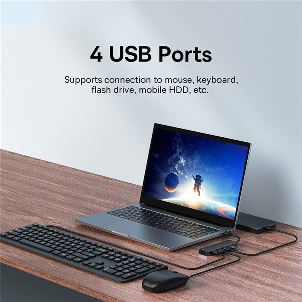 Baseus UltraJoy USB Hub, 4 x USB-A 3.0, 1m, Noir B0005280B111-03 