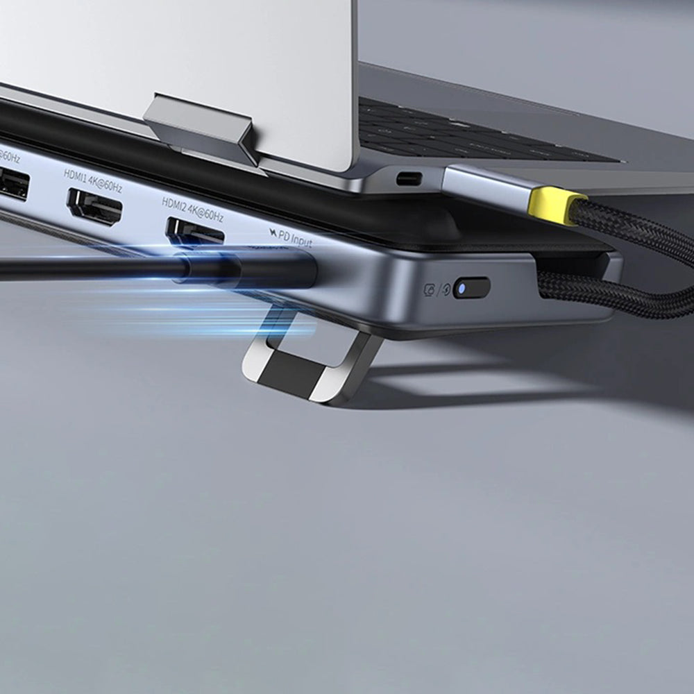 Hub USB-C Baseus EliteJoy EH3, 12en1, Gris B00051300111-00