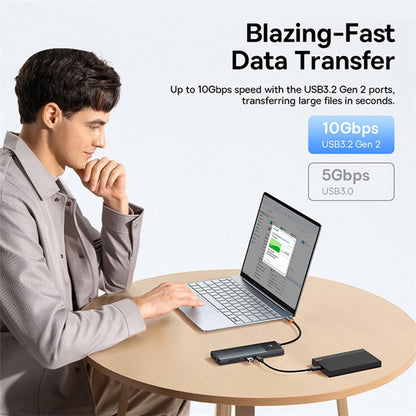 Hub USB-C Baseus Gleam II, 10en1, Noir B0114200