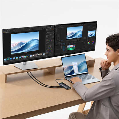 Hub USB-C Baseus Gleam II, 10en1, Noir B0114200