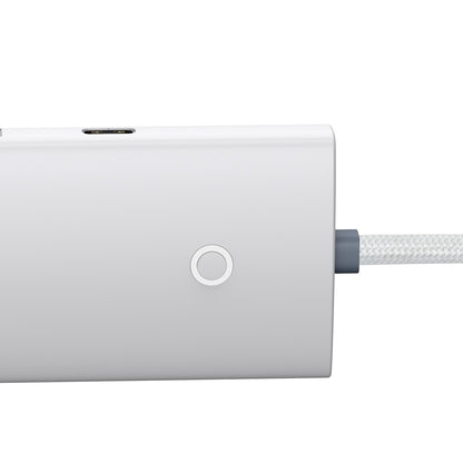Hub USB-C Baseus Lite, 4 x USB-A 3.2, 2m, Blanc