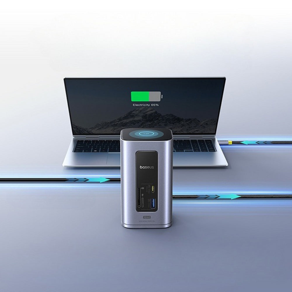 Hub USB-C Baseus NU1 Air Spacemate, 12en1, Gris B00061800123-00