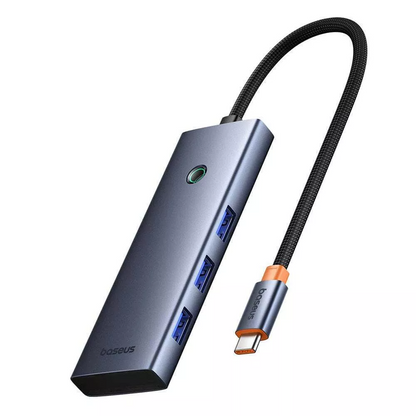Hub USB-C Baseus UltraJoy, 3 x USB-A 3.0 - 1 x USB-C - 1 x HDMI - 1 x SD - 1 x microSD, Gris B00052803811-03