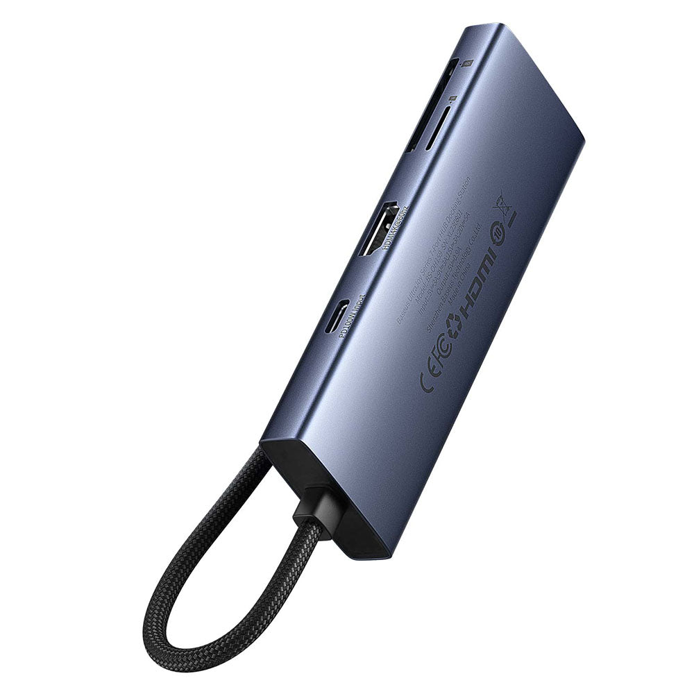 Hub USB-C Baseus UltraJoy, 3 x USB-A 3.0 - 1 x USB-C - 1 x HDMI - 1 x SD - 1 x microSD, Gris B00052803811-00