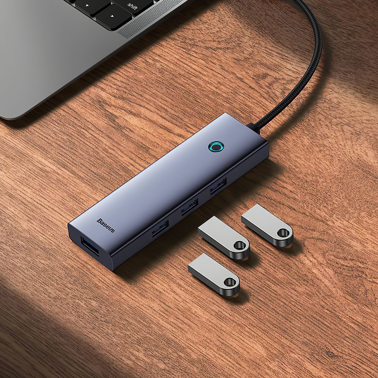 Baseus UltraJoy Hub USB-C, 4 x USB-A 3.0 - 1 x HDMI, Gris B00052809813-00 