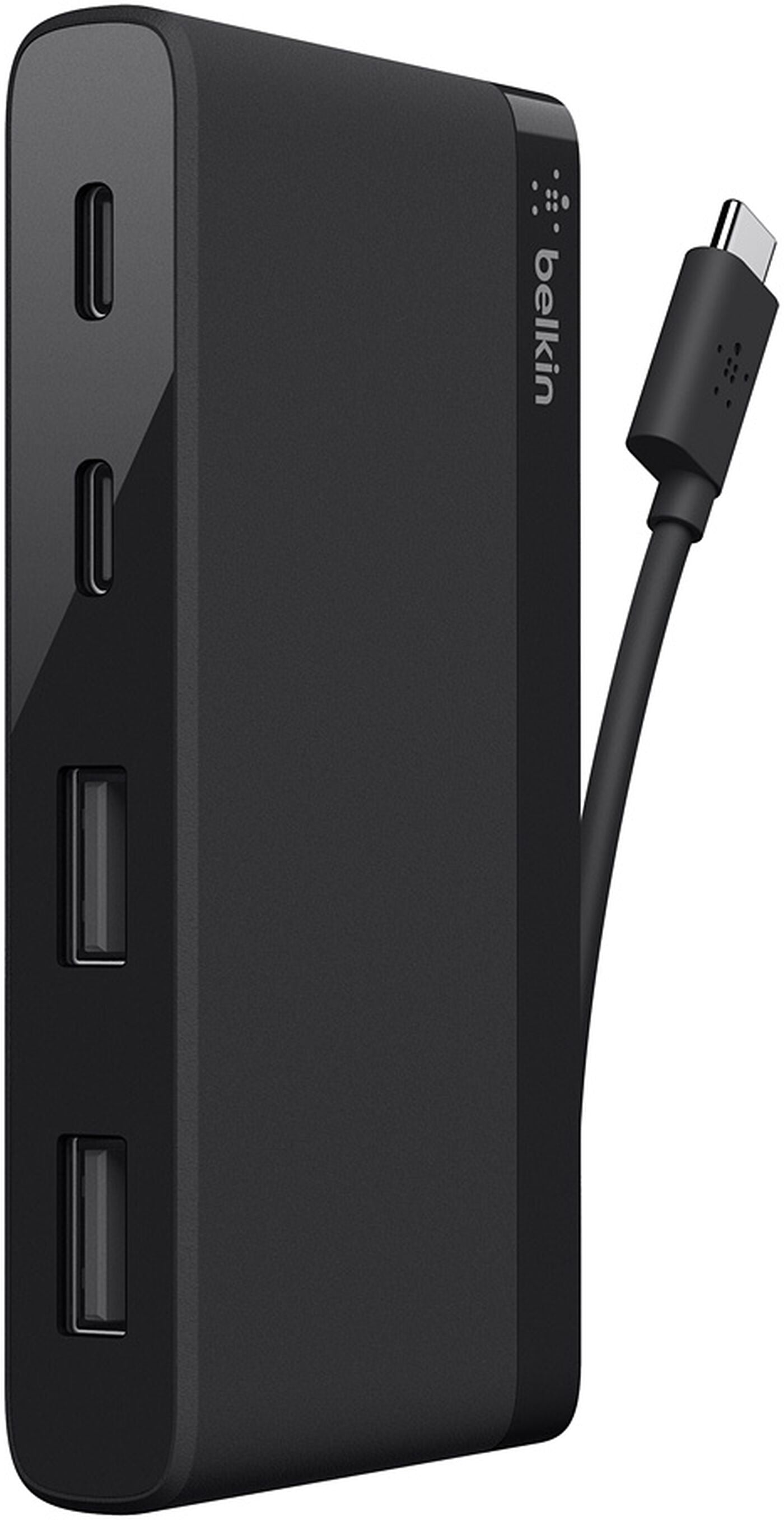 Hub USB-C Belkin Mini, 2 x USB-A 3.1 - 2 x USB-C, Noir F4U090btBLK