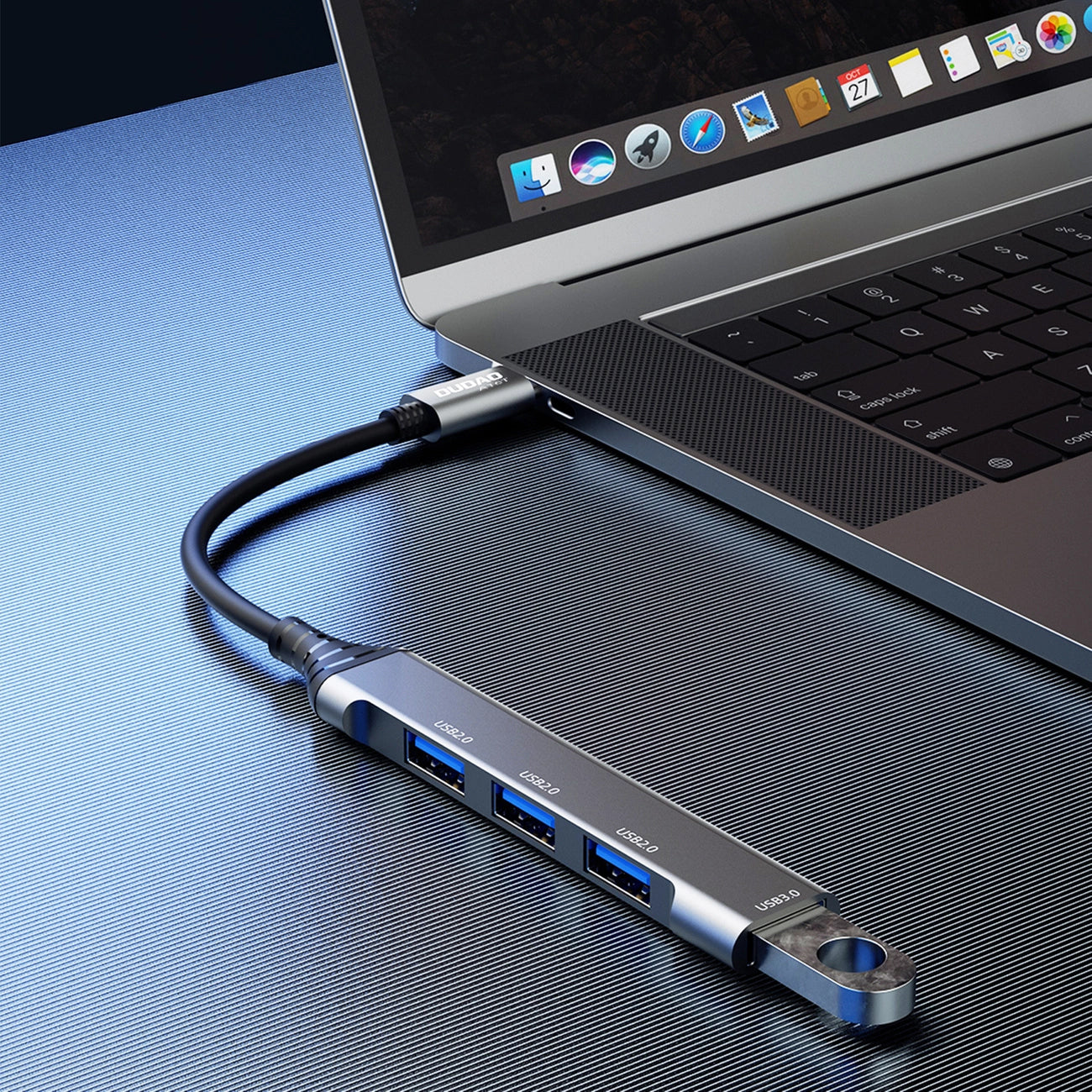 Hub USB-C Dudao A16T, 1 x USB-A 3.0 - 3 x USB-A, Noir