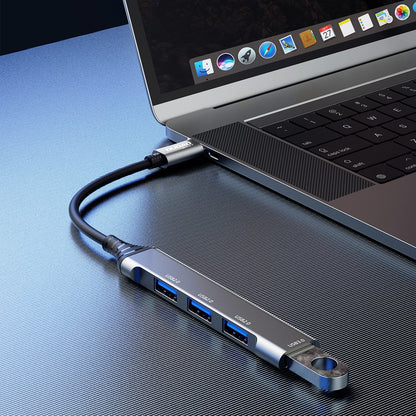 Hub USB-C Dudao A16T, 1 x USB-A 3.0 - 3 x USB-A, Noir