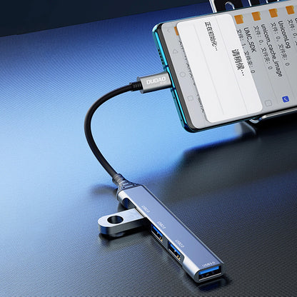 Hub USB-C Dudao A16T, 1 x USB-A 3.0 - 3 x USB-A, Noir