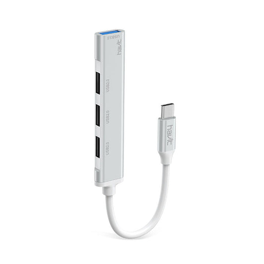 Hub USB-C HAVIT HB41, 4 en 1, Argenté