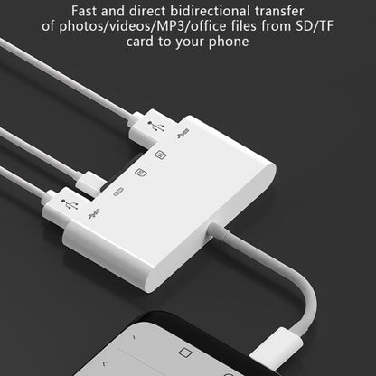 Hub USB-C OEM NK-1032TC, 2 x USB-A - 1 x USB-C - 1 x SD - 1 x microSD, blanc 