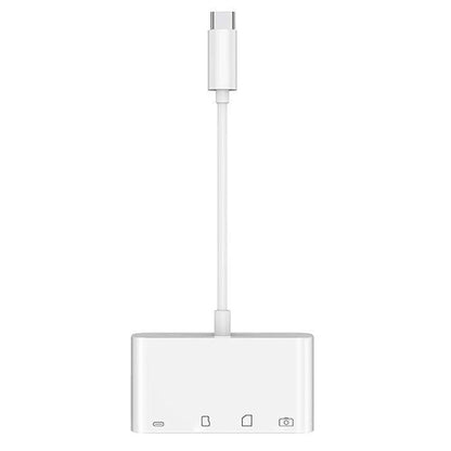 Hub USB-C OEM NK108LTC, 1 x USB-A - 1 x USB-C - 1 x SD - 1 x microSD, Blanc 