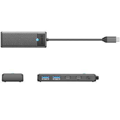 Hub USB-C Orico PAPW2AC-C3, 2 x USB-A 3.0 - 2 x USB-C, Noir