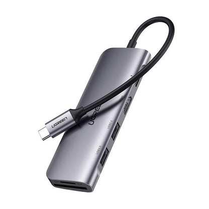 Hub USB-C UGREEN CM195 (15214), 2 x USB-A 3.0 - 1 x USB-C - 1 x HDMI - 1 x SD - 1 x microSD, Gris