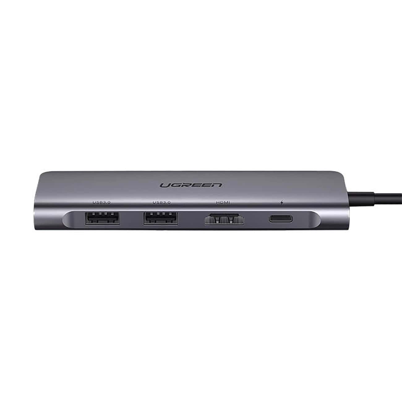 Hub USB-C UGREEN CM195 (15214), 2 x USB-A 3.0 - 1 x USB-C - 1 x HDMI - 1 x SD - 1 x microSD, Gris