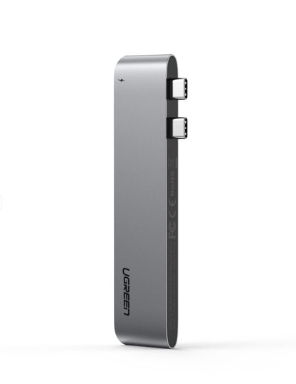 Hub USB-C UGREEN CM251 pour Apple MacBook Pro / Air, 3 x USB-A 3.0 - 1 x USB-C - 1 x SD - 1 x microSD, Gris