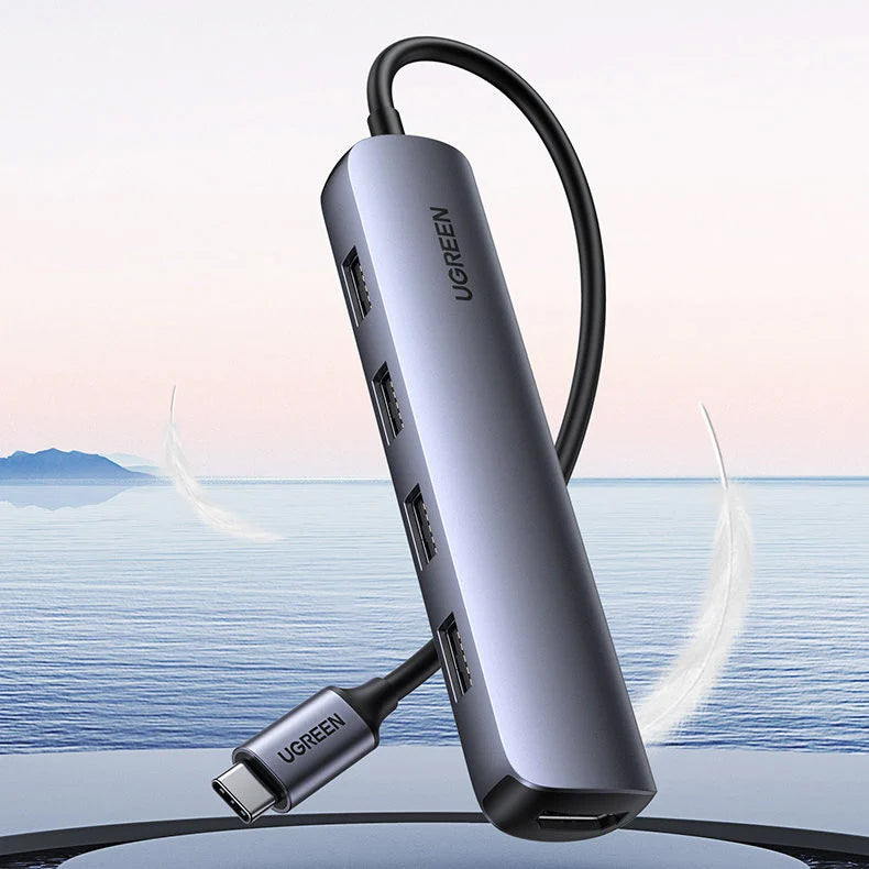 Hub USB-C UGREEN CM417, 4 x USB-A 3.2 - 1 x HDMI, Gris