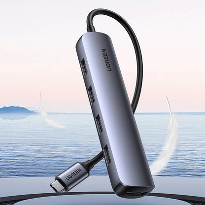 Hub USB-C UGREEN CM417, 4 x USB-A 3.2 - 1 x HDMI, Gris