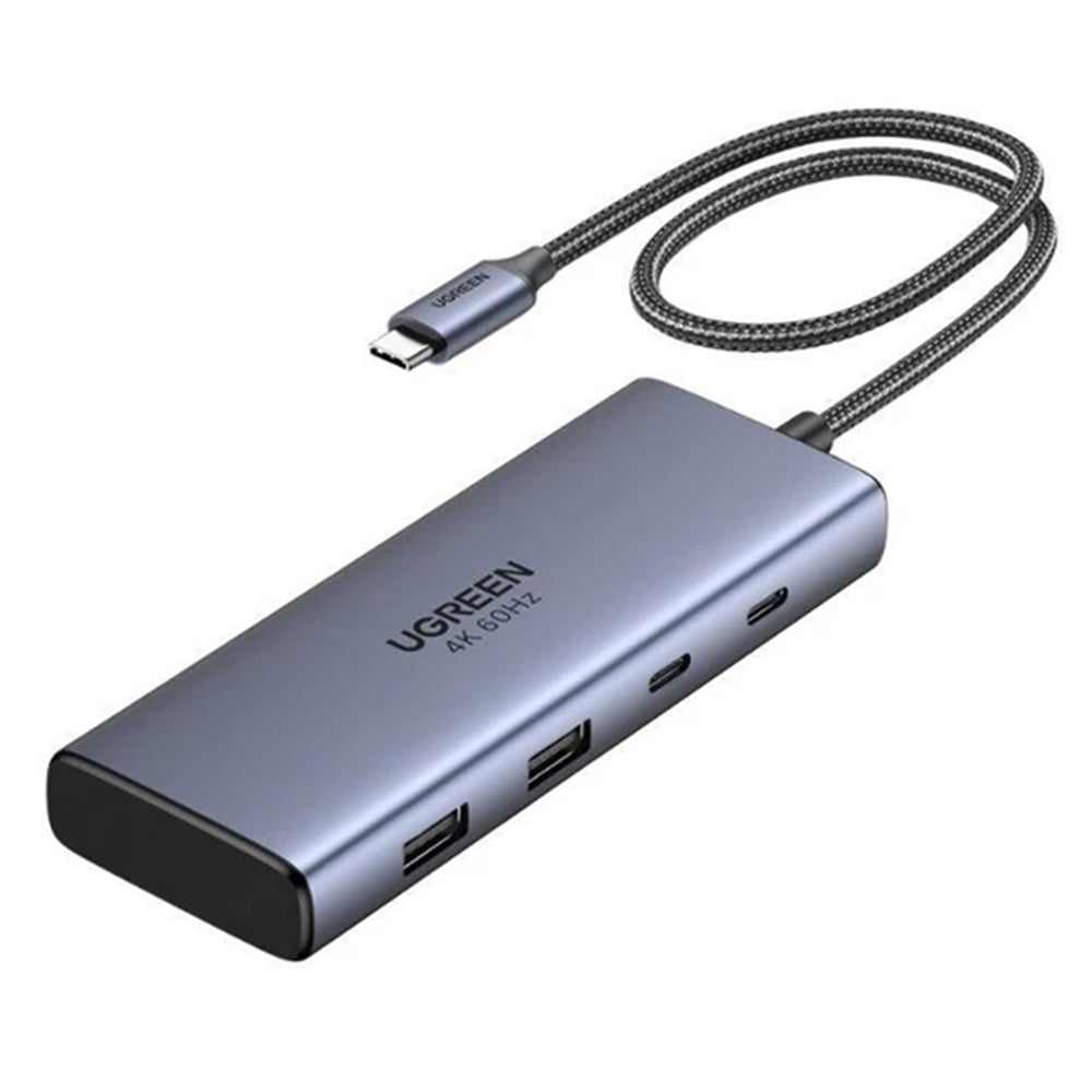 Hub USB-C UGREEN CM498 (45379), 2 x USB-A 3.2 - 3 x USB-C - 2 x HDMI, Gris
