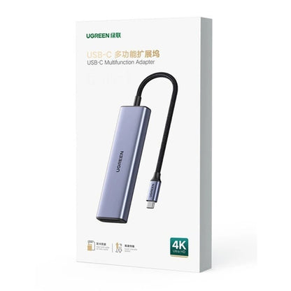 Hub USB-C UGREEN CM511 (20956A), 3 x USB-A 3.0 - 1 x HDMI - 1 x SD - 1 x microSD, Gris
