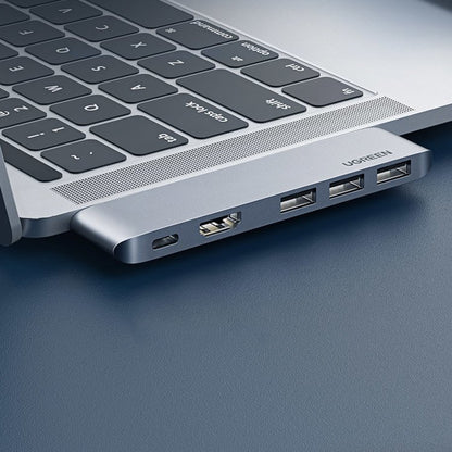 Hub USB-C UGREEN pour Apple MacBook Pro / Air Series, 3 x USB-A 3.0 - 1 x USB-C - 1 x HDMI, Gris