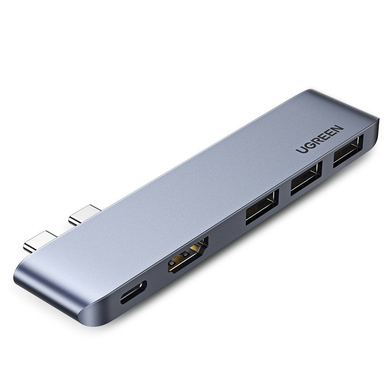 Hub USB-C UGREEN pour Apple MacBook Pro / Air Series, 3 x USB-A 3.0 - 1 x USB-C - 1 x HDMI, Gris