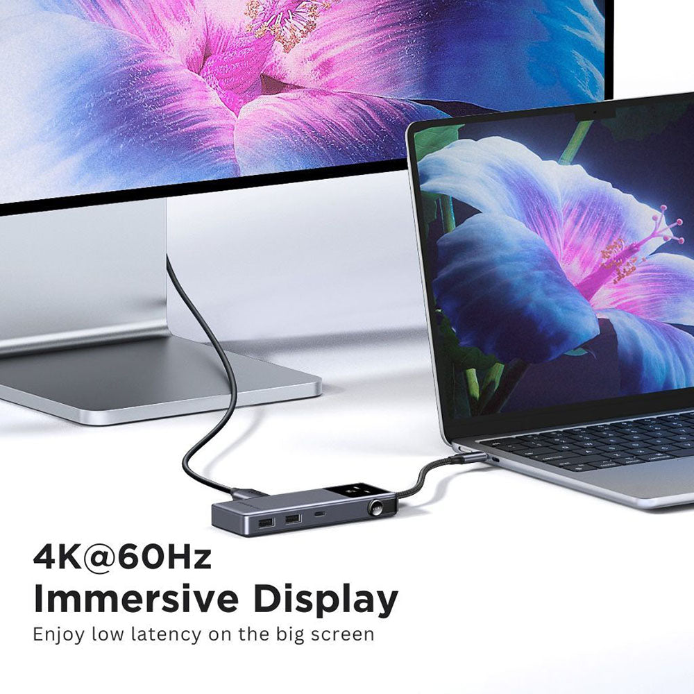 Hub USB-C UGREEN Uno (75179), 2 x USB-A - 2 x USB-C - 1 x HDMI - 1 x SD - 1 x microSD, Gris