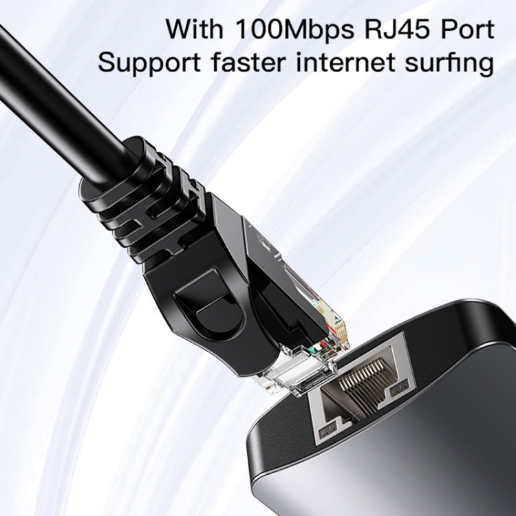 Hub USB-C Yesido HB15, 6en1, Gris