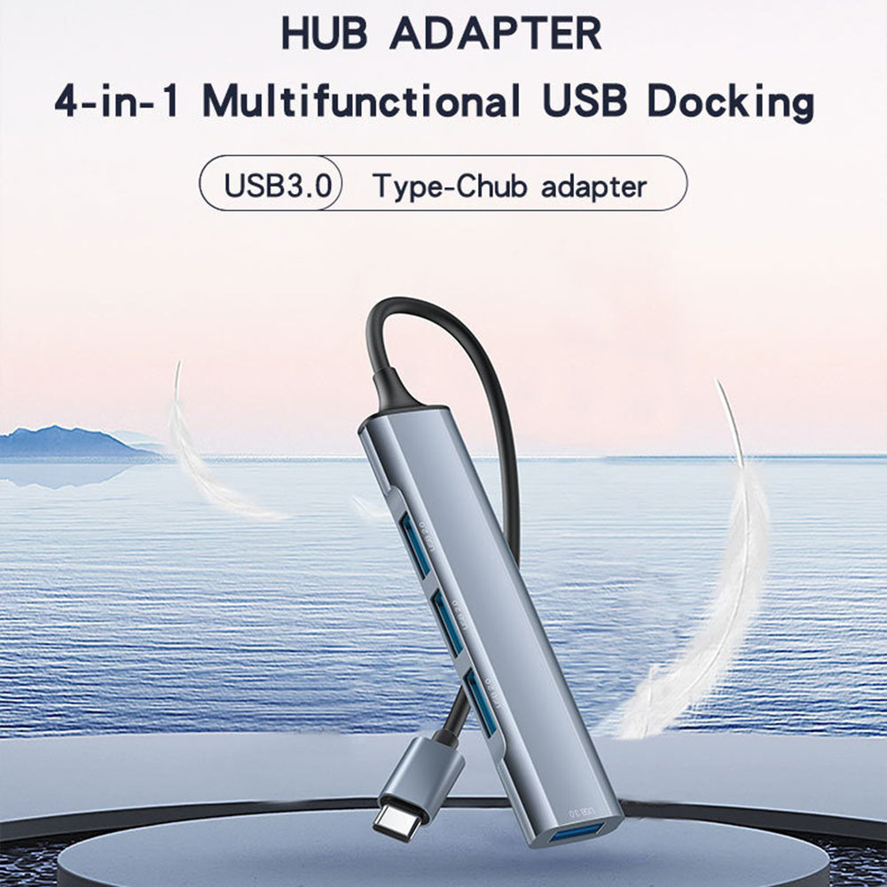 Hub USB-C Yesido HB17, 4en1, Gris