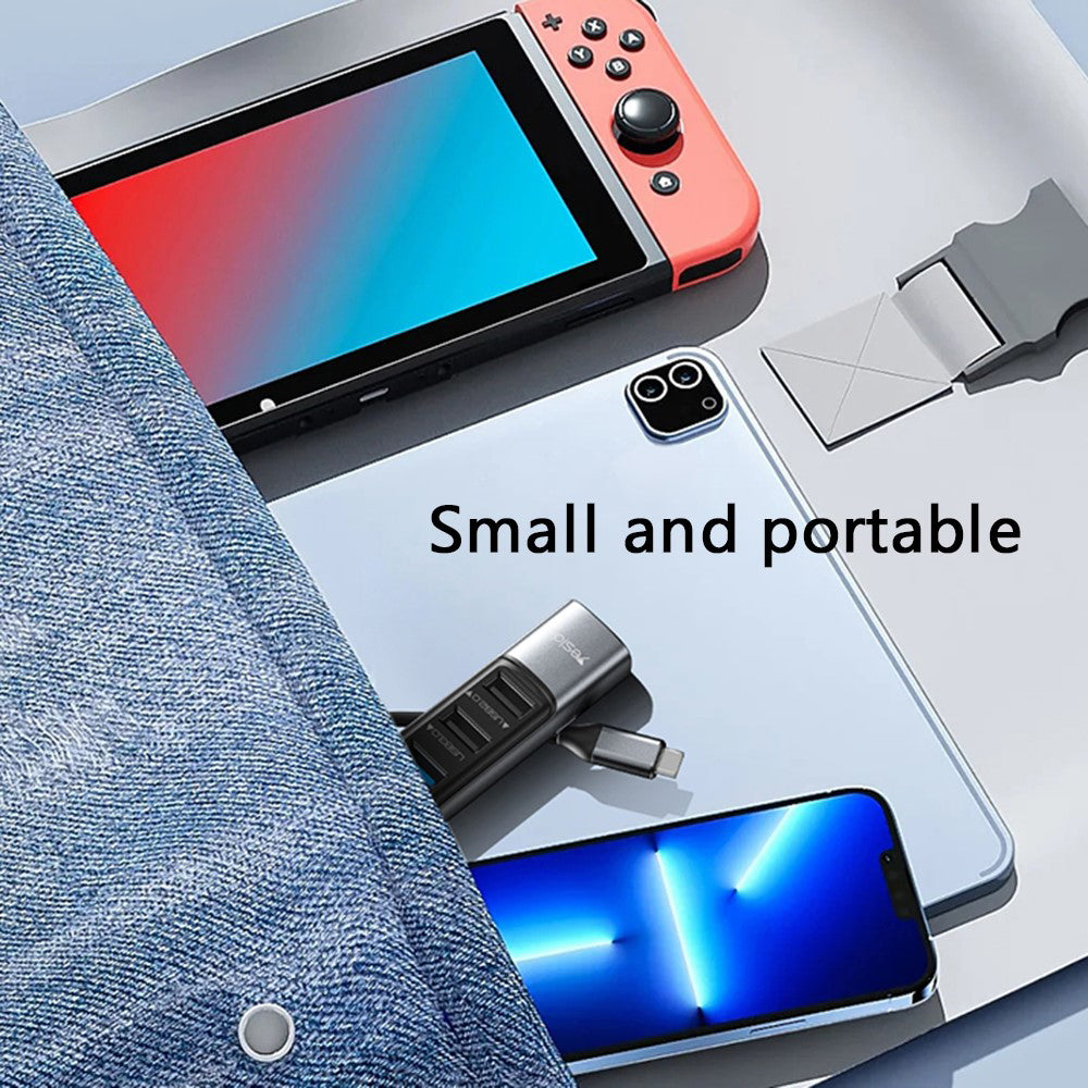 Yesido HB24 USB-C Hub, 5in1, Grey