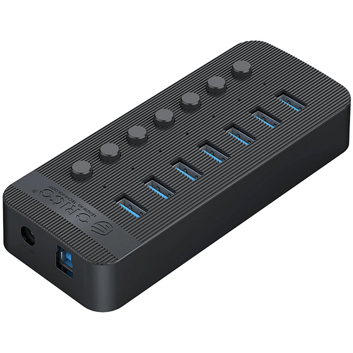 Hub USB Orico CT2U3-7AB, 7 x USB-A 3.0, Noir