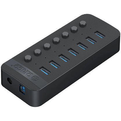 Hub USB Orico CT2U3-7AB, 7 x USB-A 3.0, Noir