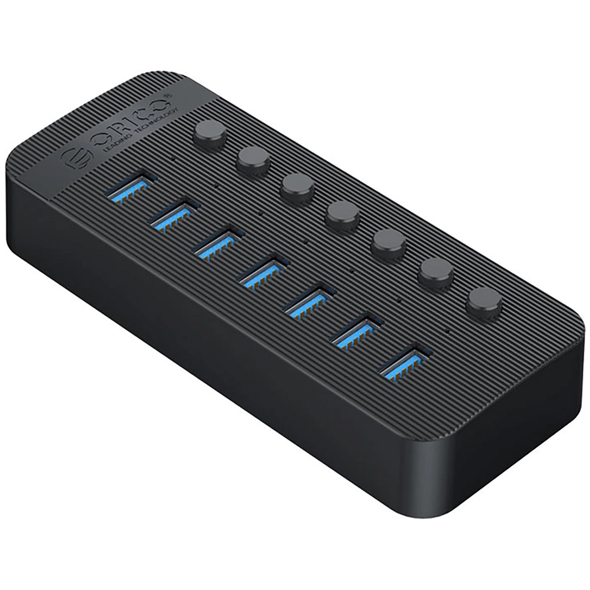 Hub USB Orico CT2U3-7AB, 7 x USB-A 3.0, Noir