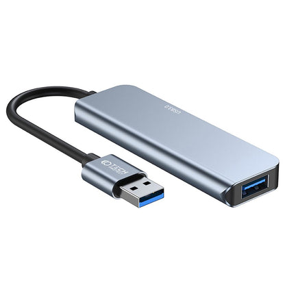 Hub USB Tech-Protect V0, 3 x USB-A 3.0 - 1 x USB-A - 1 x USB-C, Gris