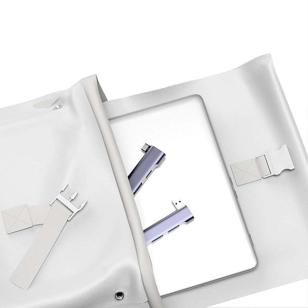 Hub USB Techsuit H14 ZenithDock, 4en1, Gris