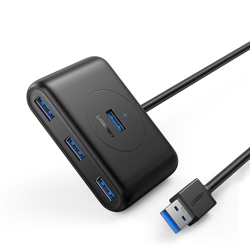 Hub USB UGREEN CR113, 4 x USB-A 3.0, 1m, Noir