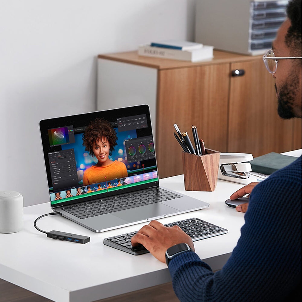 Hub USB UGREEN CM219 (25851), 4 x USB-A 3.0, Noir