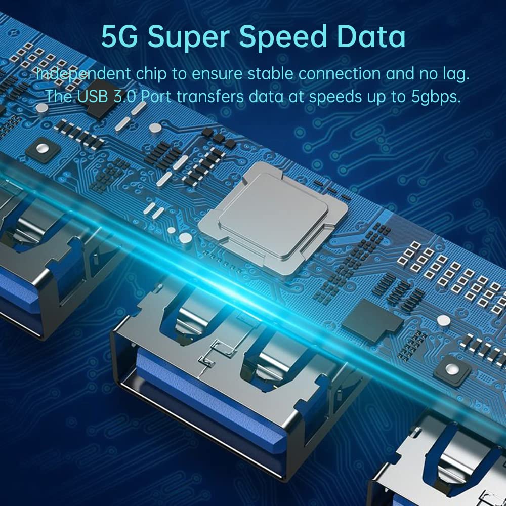 Hub USB / USB-C Techsuit H8 DataBridge, 4 en 1, Gris