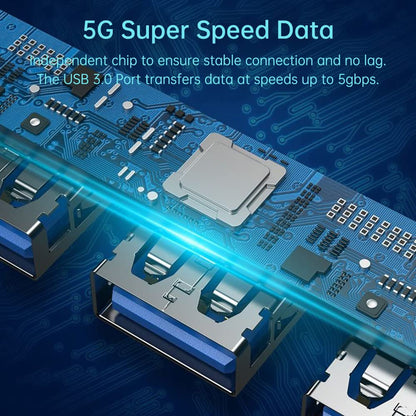 Hub USB / USB-C Techsuit H8 DataBridge, 4 en 1, Gris