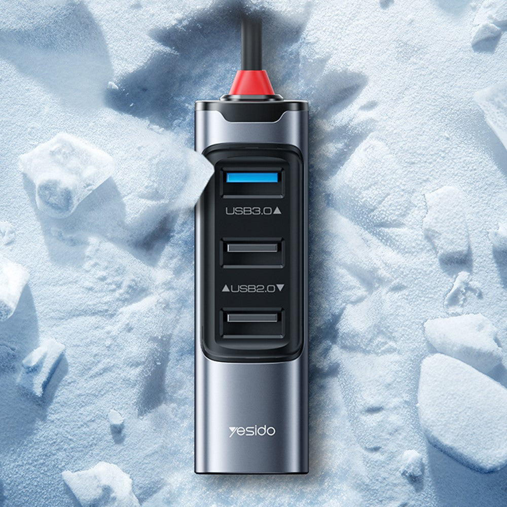 USB / USB-C Yesido HB20, 5in1, Gray