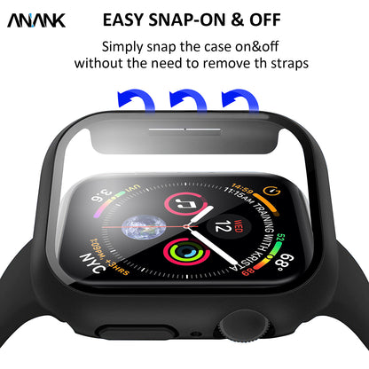 Coque Anank Screen Guard pour Apple Watch Series 7 45mm, Noire