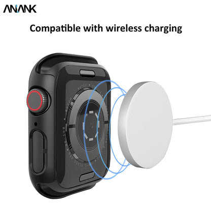 Coque Anank Screen Guard pour Apple Watch Series 7 45mm, Noire