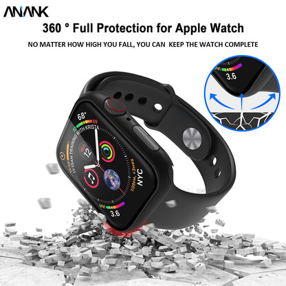 Coque Anank Screen Guard pour Apple Watch Series 7 45mm, Noire