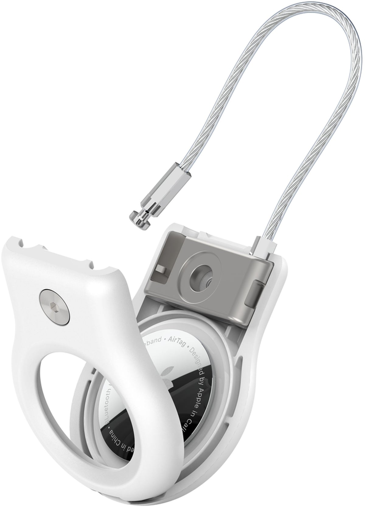 Étui Belkin Wire Cable pour Apple AirTag, Blanc MSC009btWH
