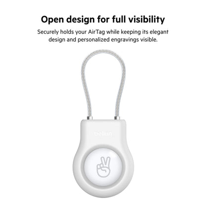Étui Belkin Wire Cable pour Apple AirTag, Blanc MSC009btWH