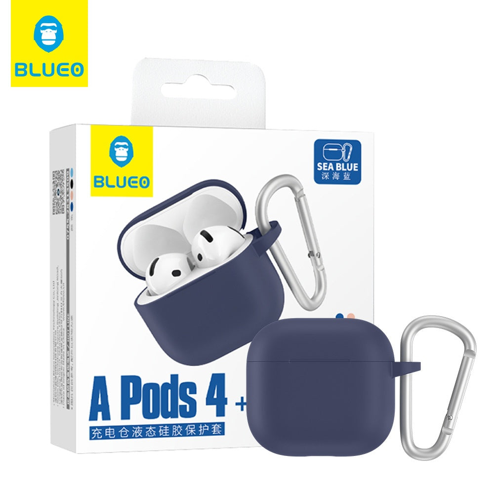 Coque Blueo Liquid pour Apple AirPods 4, Bleu marine