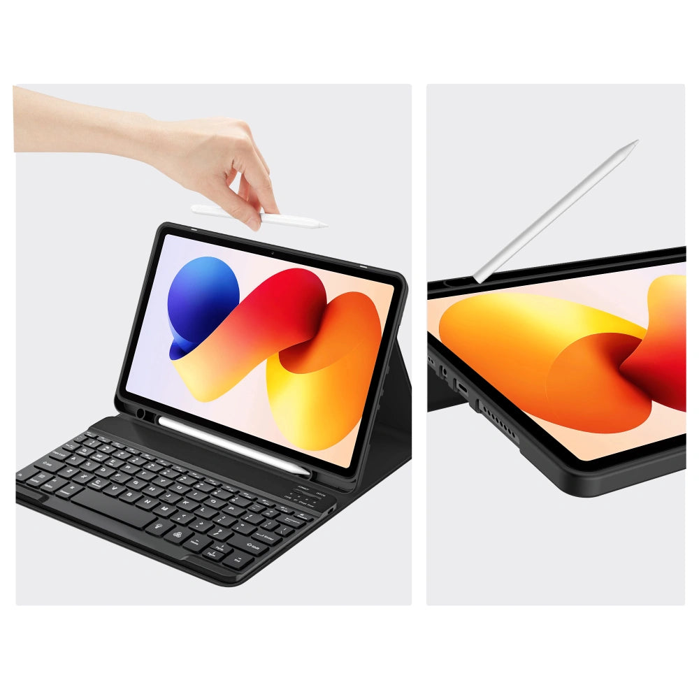 Étui avec clavier pour Xiaomi Poco Pad M1 / Redmi Pad 2 Pro, Tech-Protect, SC PEN, Noir