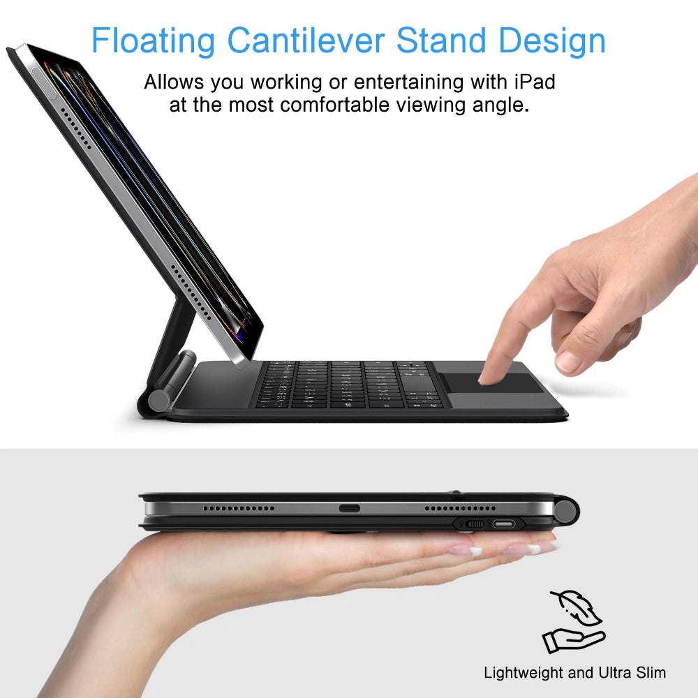 Étui avec clavier pour Apple iPad Pro 11 (2025) / (2024), Tech-Protect, SmartCase Magnétique, Noir