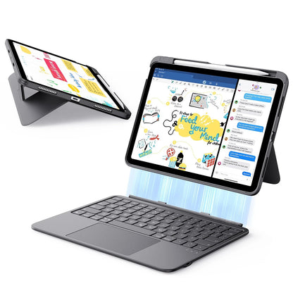 Étui avec Clavier pour Apple iPad (2025) / (2022), ESR, Flex, Gris