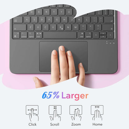 Étui avec Clavier pour Apple iPad (2025) / (2022), ESR, Flex, Gris